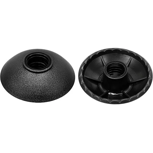 2-pack vandringsstavar lerkorgar - Rund vandringsstav ersättningstillbehör för vandringsstavar vandring camping (14 mm, svart)