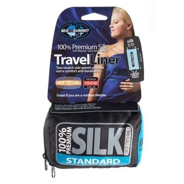 Sänglakan - SEA TO SUMMIT - Rakt stretch - 100% Silke - 185x92 cm - 130 g