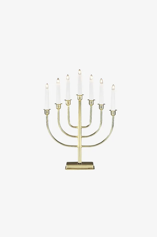 Konstsmide - Elljusstake 7 lj metall 45cm - Mässing - Adventsljusstakar - Från Homeroom