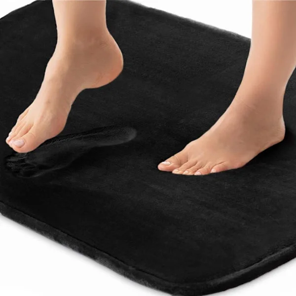 Thick Memory Foam Bath Mats, Soft Absorbent Velvet Bath Rugs, Machine Washable Bathroom Mats