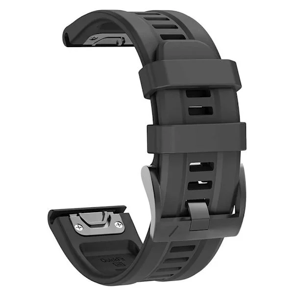 QuickFit 22mm 26mm Armband för Garmin Epix Gen 2 Silikonarmband för Garmin Fenix 7 7X 5Plus 6XPro Enduro 2 Armband Svart