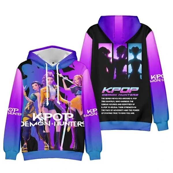 KPop Demon Hunters Hættetrøje 3D Print Hættetrøje til Mænd og Kvinder 130cm 130cm