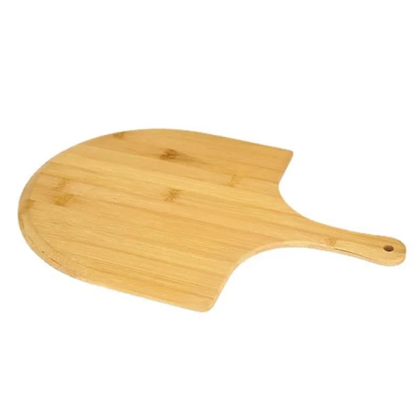 Pizzaspade i Bambu Trä med Långt Handtag Nonstick Livsmedelsgodkänd Hängbar Pizzaspatel Skärbräda Grönsaker Tårta Dessert Serveringsbricka 