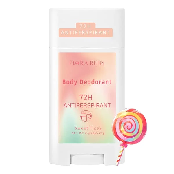 Flora Ruby Antiperspirant Deodorant Stick, 72H Svette- og Luktbeskyttelse, Aluminiumformel, Langvarig Friskhet