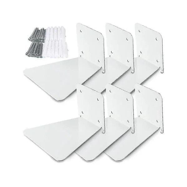 Invisible Floating Bookshelf Floating Book Organizer Wall Mounted Perforated Bookshelf Fits White
