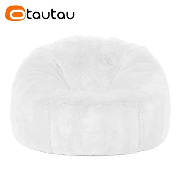 Voksne Børn Fluffy Faux Fur Sækkestol Puf Betræk uden Fyld Sækkestol Puf Salon Ottoman Hjørnesæde Sac DD003