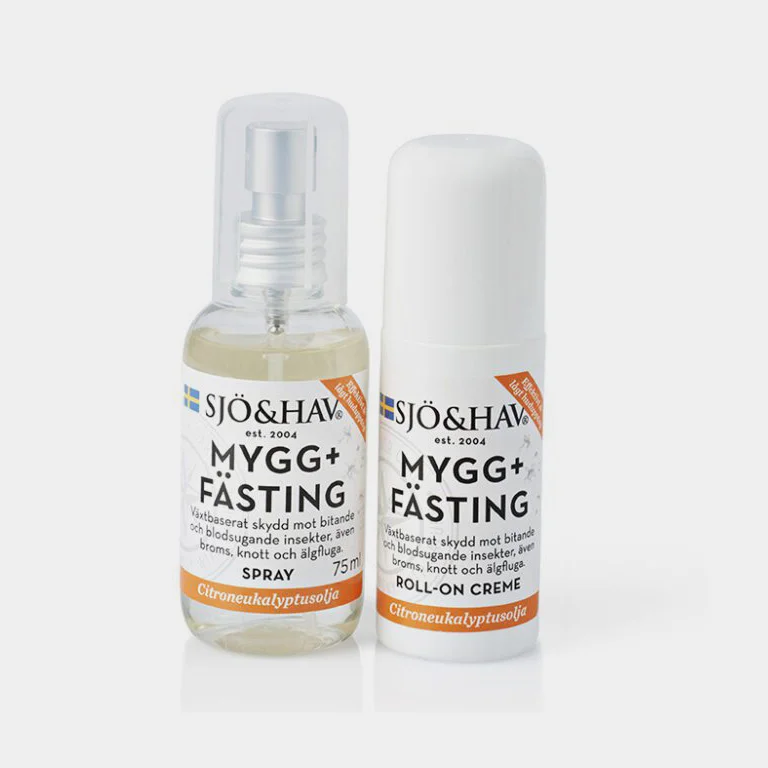 Mygg- & fästingmedel Sjö & Hav Familjens val, Mygg + Fästing, 2-pack (roll-on, 50 ml + spray 75 ml)