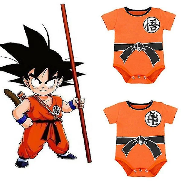 Son Goku Kläder Sommar Baby Nyfödd Baby Pojke Flicka Romper Bodysuit Jumpsuit Solskyddsdräkt Tecknade Kläder