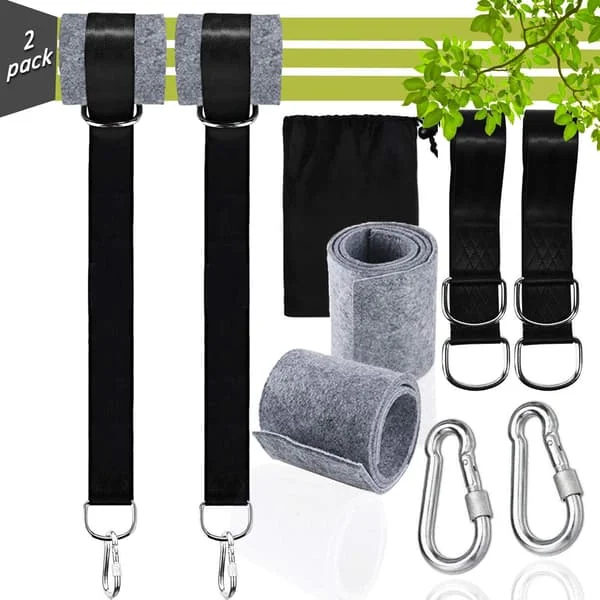 Hengekøye stropper tre swing stropper, (sett med 2) Swing stropper hengekøye hengekøye stol hengekøye stropper, Max2200LB for trehusker og