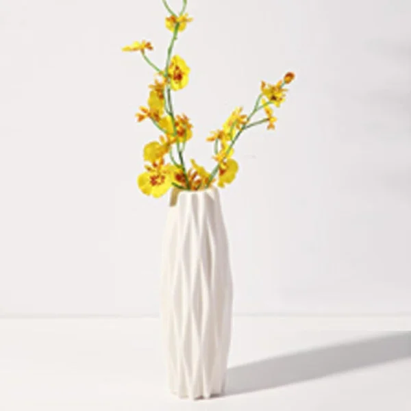 Plastik Blomstervase - Stor, Ubrydelig, Nordisk Stil, Moderne Æstetik til Bryllup, Stue, Spisestue, Boligindretning