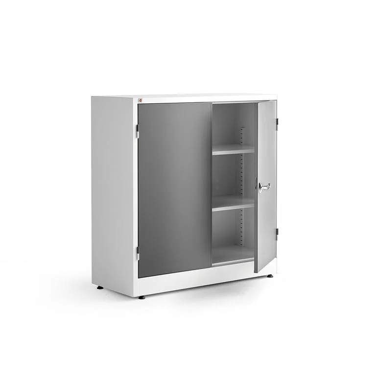 Szafa metalowa STYLE, 1000x1000x400 mm, ciemnoszary, biały