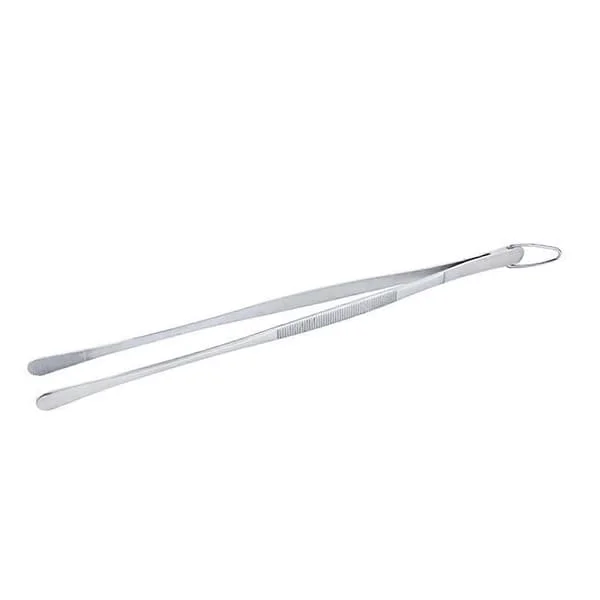 Kjøkken Tenger Tweezers Rustfritt Stål BBQ Tenger 12 Tommer Presisjon Serrated Tips Metall Fine Tweezers Tenger Kjøkkenredskaper for Grilling 