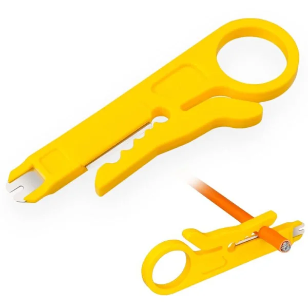 Avisoleringstång - Ergonomiskt grepp - För CAT5/6/7 patchpaneler. Kabelinstallation. Avisolerar. AWG 22. Nätverksuttag. Patchpanel. Snabb och enkel 