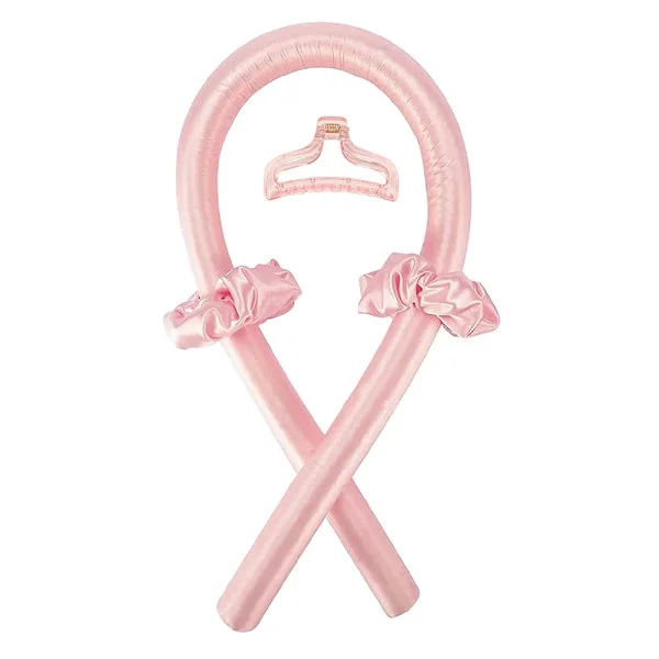 Heatless Curling Rod Headband No Heat Silk Ribbon Hair Curler Hair Rollers with Hair Clip Lazy Natural Soft Wave DIY Hair Rollers Styling To
