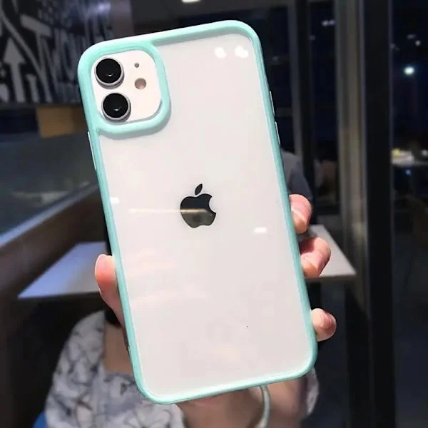 Sött Färgglatt Genomskinligt Silikonskal för iPhone 15 14 13 12 11 Pro Max Mini XR X Xs 7 8 6 6s Plus Enkelt Stötsäkert Baksidesskal
