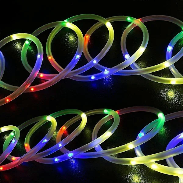 12M 1.2V 100LED Vedenpitävä IP65 Kannettava LED Aurinkokenno Valosarja Valoanturilla, Ulkokäyttöön Juhliin, Häihin, Jouluun