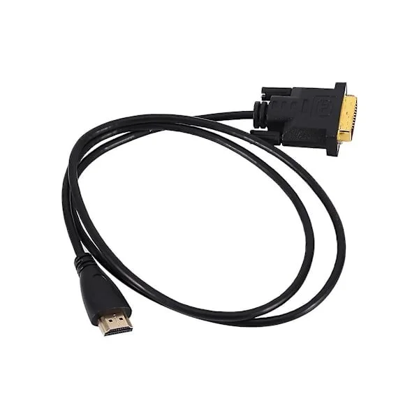 Guldpläterad DVI till HDMI Adapterkabel för HDTV HD - 1M