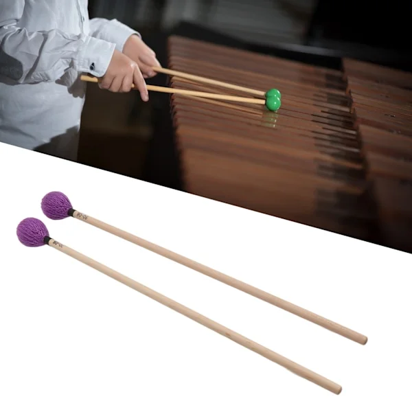 1 Pari Marimba Vasarat Keskivahva Lanka Päällä Vaahterakahvalla Lyömäsoittimien Soittoa Varten MQ‐06Purple