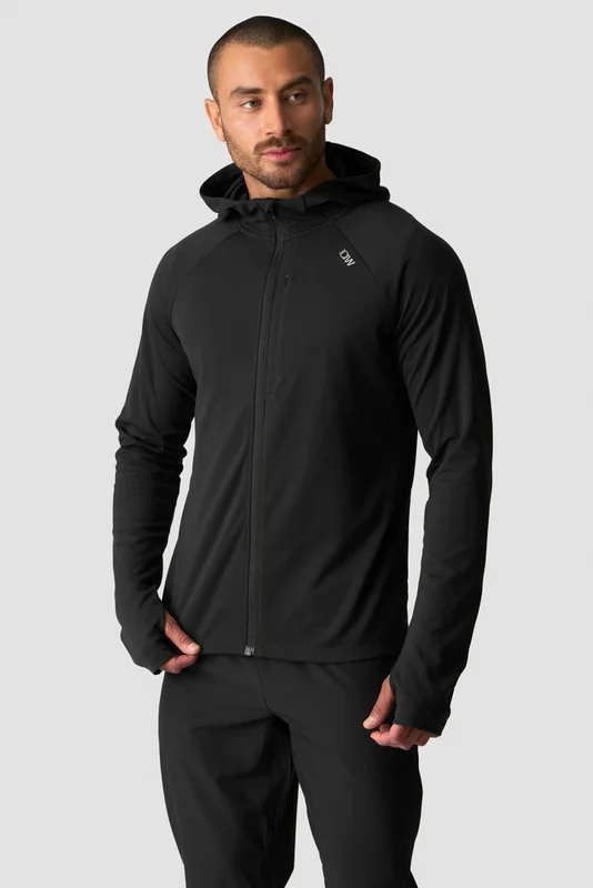 ICANIWILL - Mirage Hooded Zip Up Midlayer Black - Träningströja - Herr - Träningskläder från ICIW