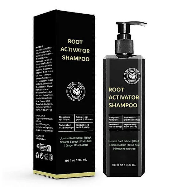 Rodaktivator Shampoo til Mænd, Hårstyrkende Rodaktiverende Shampoo, Hårvækst Shampoo mod Hårtab og Tyndt Hår 300ml