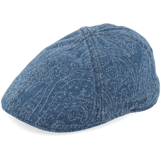 Stetson - Azul flatcap Gorra - Texas Paisley Festival Denim Blue Paisley Flat Cap @ Hatstore