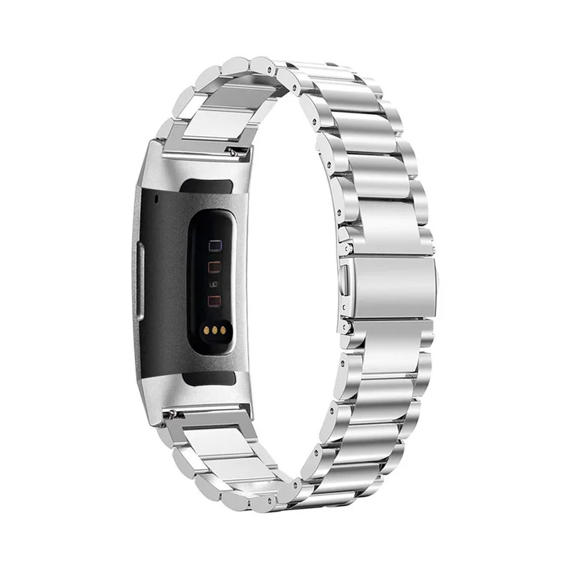 Metallarmband 3-länkar till Fitbit Charge 3 & 4 - Silver | Armband Från Yedi