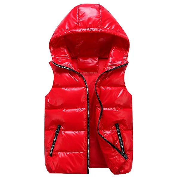 Sliktaa Unisex Blank Vandtæt Ærmeløs Jakke Letvægtsdunvest Rød M Rød M Rød M
