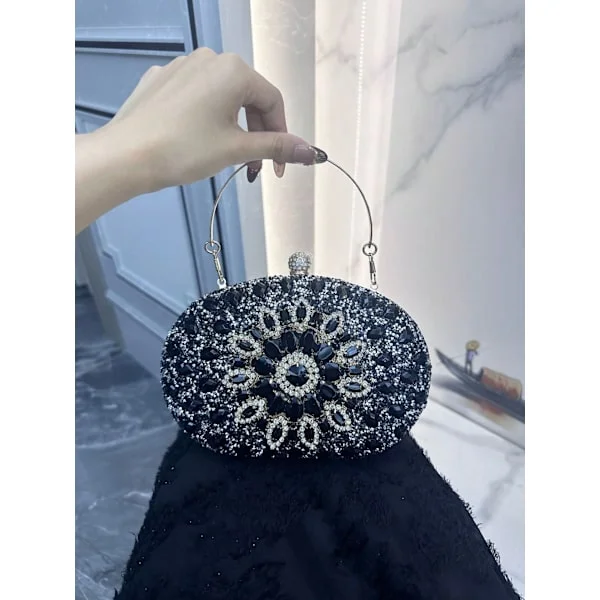 Solsikke Clutchveske For Kvinner Elegant Rhinestone Aftenveske Håndveske For Formelle Anledninger Bryllupsfest Gallakjole Stilig Skinnende