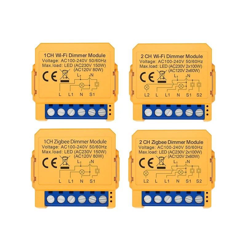 AliExpress - AVATTO WiFi/ZigBee 1/2 Gang Dimmer Lichtschakelaar Module, Smart Dimmer Switch Module APP Afstandsbediening Voor Tuya Alexa Google Home