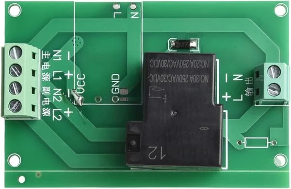 Made Easy 30A Kilde Mekanisme Uavbrutt - Strømkonvertering Dobbel Brytermodul med Bryter for Flyt (12V) 12V