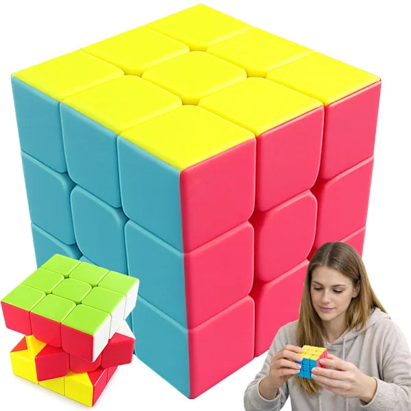 Rubiks kub 3x3, 5,5 cm, plast, flerfärgad