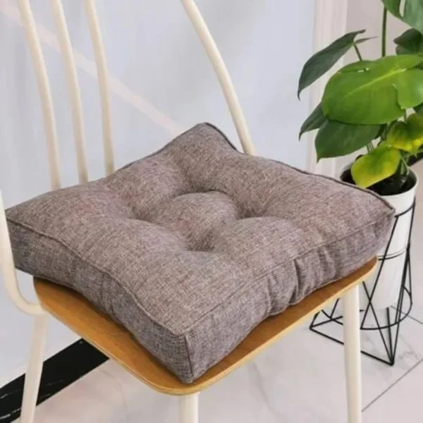(Pow yeah!) TS-Hageputer, tykke 10 cm, i myk bomull, 40 x 40 cm, for kontor, spisestue, hjem (40 x 40 x 10 cm, grå)