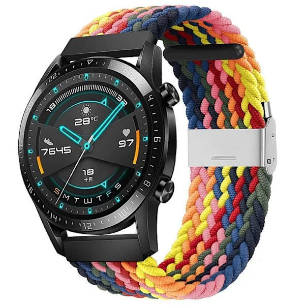22 mm:n kellon ranneke Huawei Watch GT2, GT2 Pro, Watch GT/3/3 Pro/GT2e, Galaxy Watch 3 45 mm, Galaxy Watch 46 mm, Gear S3 Frontier -kelloille