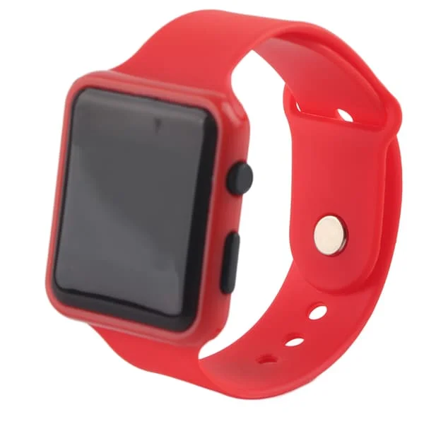 Lysande Elektronisk Klocka Trendig Stilfull Armbandsur Digital Klocka Armband Röd