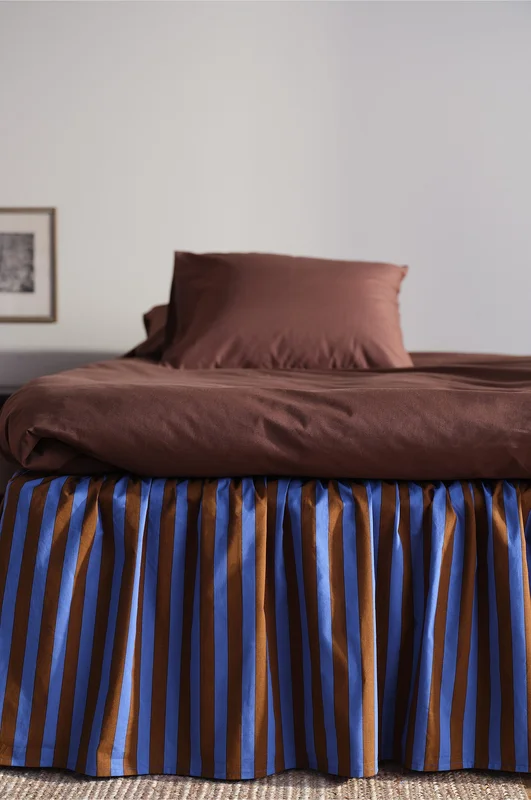 Jotex - Geplooide Bedsprei Lichtbruin/lichtblauw Lichtbruin/lichtblauw - KAYO - Koop Bedrokken bij Jotex