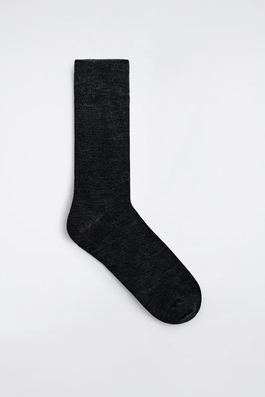 COS Men's Calcetines De Lana Merino in Negro