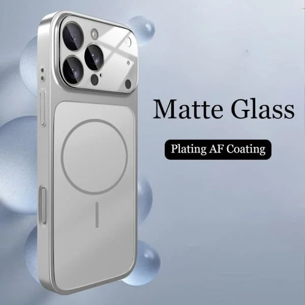 Glas Nano Matt Skal För iPhone 17 Air 16 15 14 13 Pro Max 17Pro Magnetisk För Magsafe Trådlös Laddning