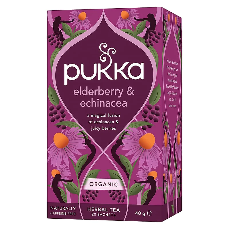 3 for 2 - Pukka Hyldebær & Echinacea te Ø 20 breve, Helse & Madvarer, Te, Øvrig Te