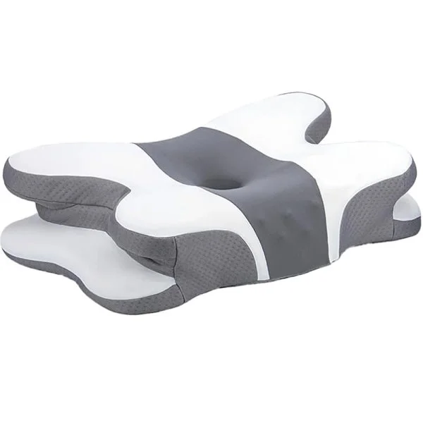 Ergonomisk pute / Ortopedisk memory foam-hodepute for side- og ryggsovere, lindrer nakkesmerter Nakkepute_TF_TF