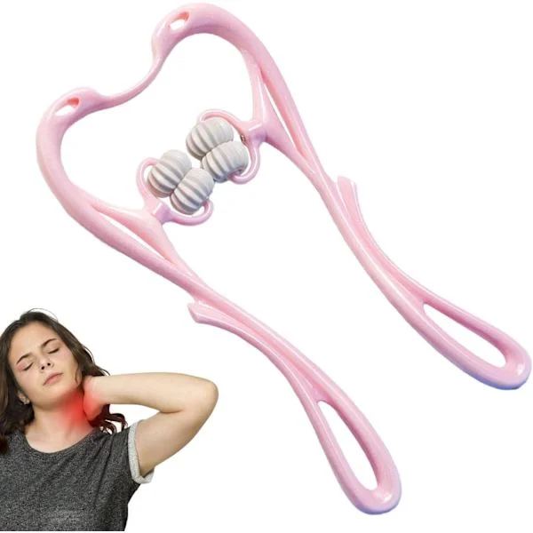 Nackmassage-rulle, Axlar Huvud Nackmassage | 4 Hjul Massage Clip Nacke Artefakt Manuell Massage Avslappningsenhet, Muskelmassage för Avkoppling