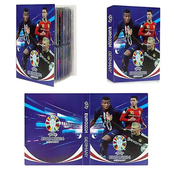 Football Star Card Album - 240 Pockets Trading Card Binder Book Collection Organizer Blue