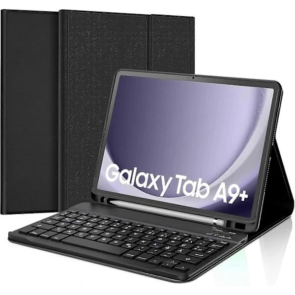 Tangentbord för Tablet A9 Plus - Galaxy Tab A9 Plus Fodral med Tangentbord, [QWERTZ Tyskt] Tangentbord Magnetiskt Trådlöst Bluetooth Avtagbart_ma