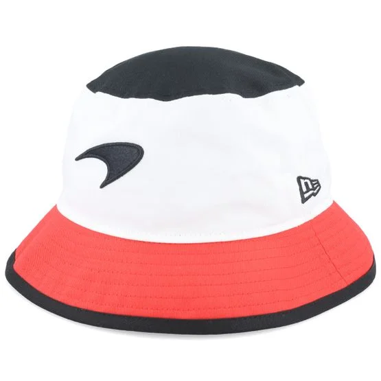 New Era - Motor Hvid bucket Hat - McLaren F1 24 Monaco Tapered White/Red/Black Bucket @ Hatstore