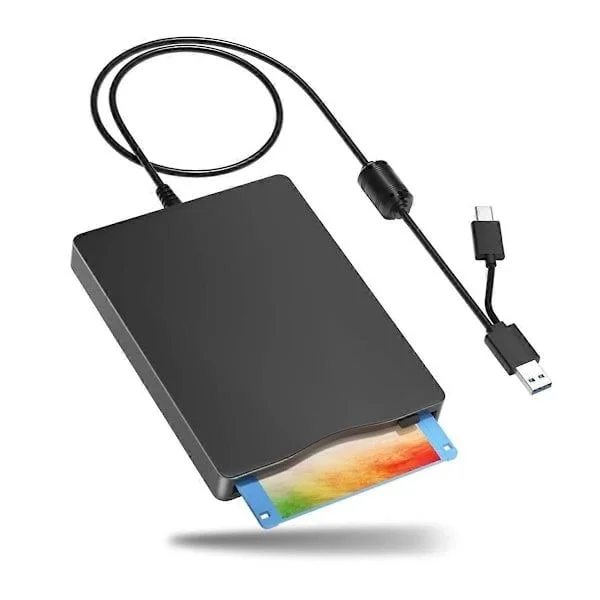 [RM]External USB Type-C 3.5-inch Floppy Drive, Portable FDD Disk Reader for Laptop Desktop PC, Plug and Play Data Transfer Storage Device