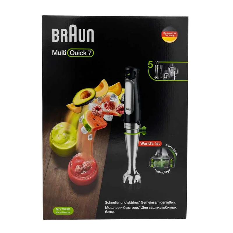 Braun MQ7045X stavmikser, svart/rustfritt stål
