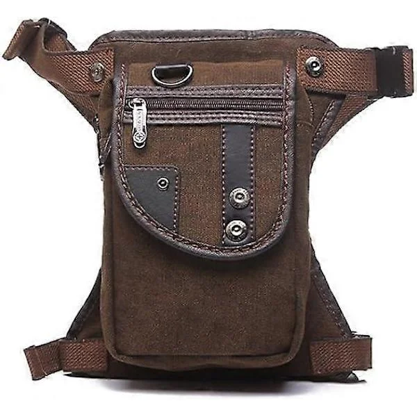 【BQ】Canvas Multifunctional Waist Bag Tactical Military Leg Bag Small Running Camping Hiking Motorcycle Bicycle Bag
