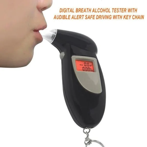 Elektronisk alkometer, digitalt alkometer, alkoholtester, alkometer, alkoholanalysator, bærbart testsæt[DB]
