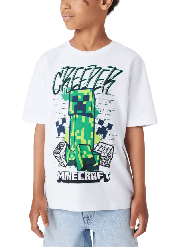 Name It Minecraft T-Shirt T-shirts & toppar Herr Vit 134/140