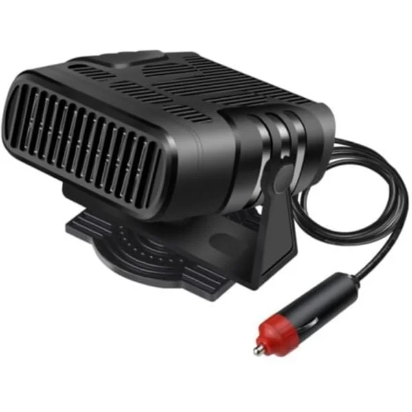 Varmluftsfläkt för bil, bilrenare, värmare för vindruta, 200W 24V, universell värmare för dubbla ändamål, svart.pa