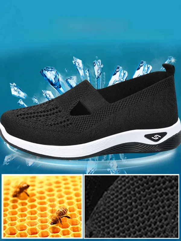 AliExpress - Chaussures pour femmes baskets respirantes de couleur unie, baskets décontractées d'été pour femmes, chaussures basses tricotées 